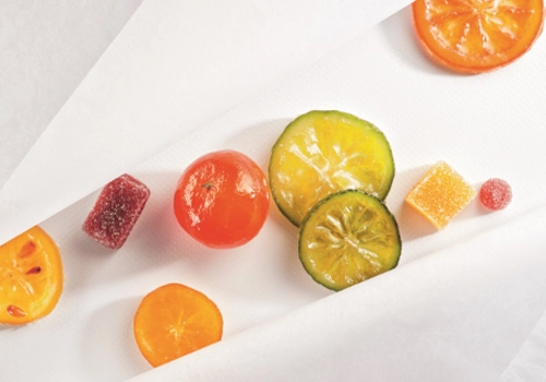 photographie de fruits confits et de pâtes de fruits Cruzilles